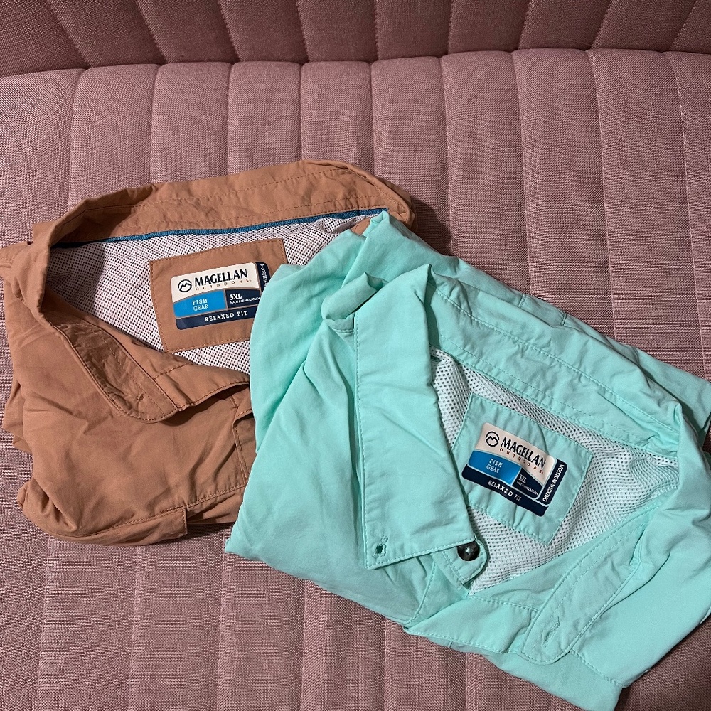 Set of 2 Magellan Men's Fishing Shirts